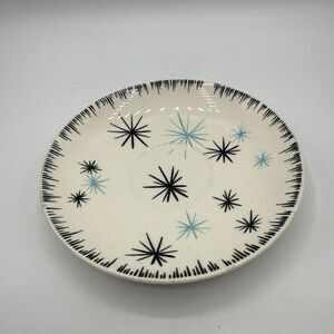 Vintage Homer Laughlin Star-Brite 6" Saucer Plate Dura Print MCM Atomic